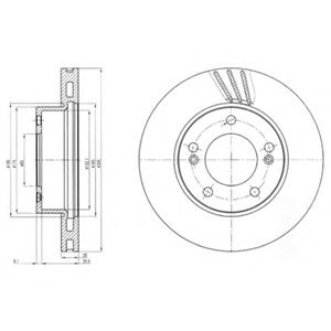 Disc frana SSANGYONG RODIUS (2005 - 2016) DELPHI BG4207 piesa NOUA