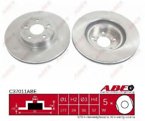 Disc frana SUBARU FORESTER (SF) (1997 - 2002) ABE C37011ABE piesa NOUA