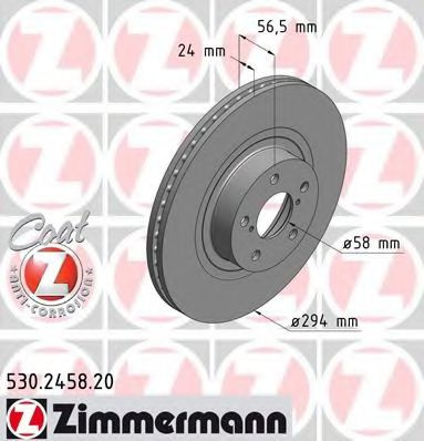 Disc frana SUBARU FORESTER (SF) (1997 - 2002) ZIMMERMANN 530.2458.20 piesa NOUA