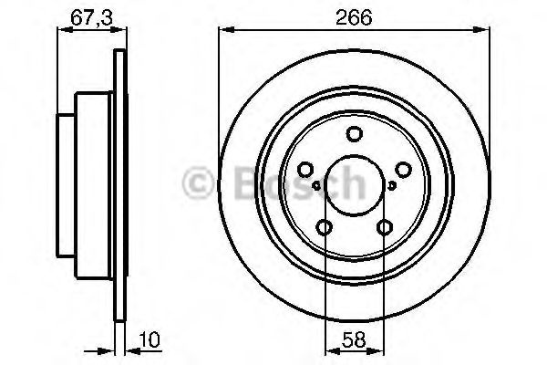 Disc frana SUBARU FORESTER (SG) (2002 - 2016) BOSCH 0 986 478 799 piesa NOUA