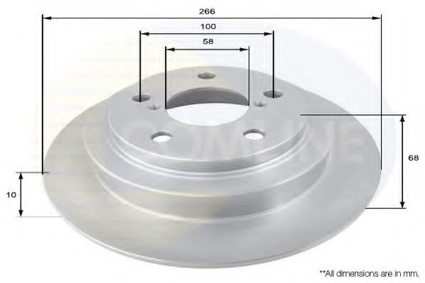 Disc frana SUBARU FORESTER (SG) (2002 - 2016) COMLINE ADC0809 piesa NOUA
