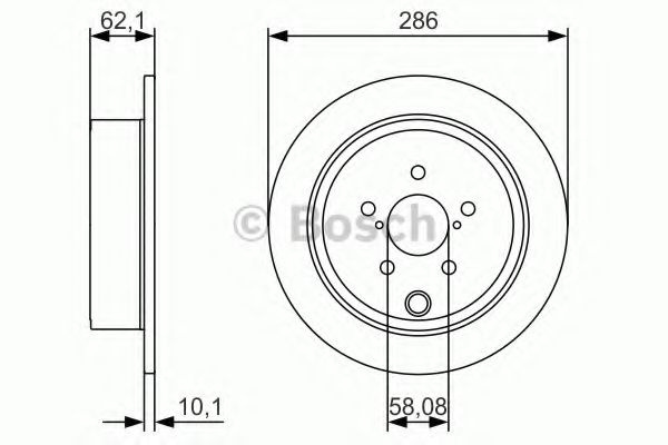 Disc frana SUBARU FORESTER (SH) (2008 - 2016) BOSCH 0 986 479 A10 piesa NOUA