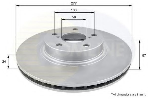 Disc frana SUBARU FORESTER (SH) (2008 - 2016) COMLINE ADC0811V piesa NOUA
