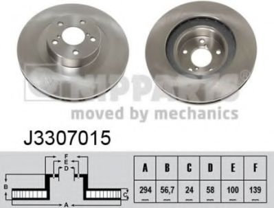 Disc frana SUBARU FORESTER (SJ) (2013 - 2016) NIPPARTS J3307015 piesa NOUA