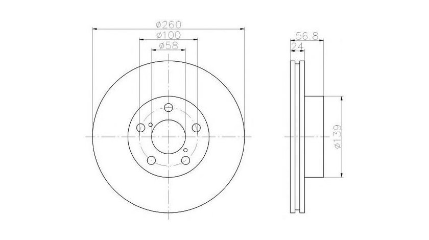 Disc frana Subaru IMPREZA cupe (GFC) 1993-2000 #2 09567310