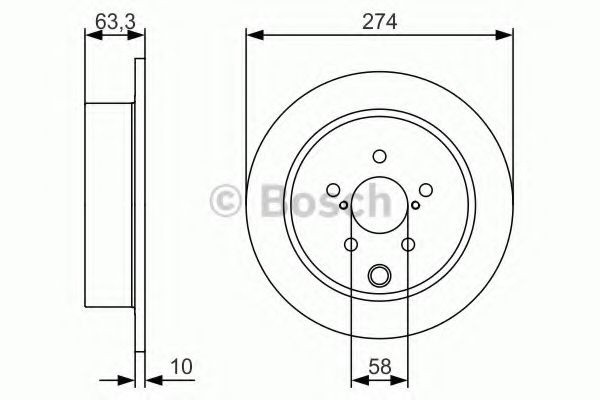 Disc frana SUBARU IMPREZA Hatchback (GP) (2011 - 2016) BOSCH 0 986 479 634 piesa NOUA