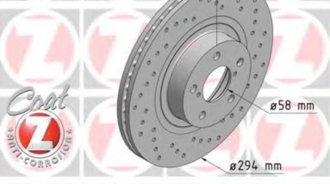 Disc frana SUBARU IMPREZA Hatchback (GR, GH, G3) (2007 - 2016) ZIMMERMANN 530.2458.52 piesa NOUA