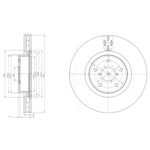 Disc frana SUBARU IMPREZA Limuzina (GD) (1999 - 2016) DELPHI BG9055 piesa NOUA