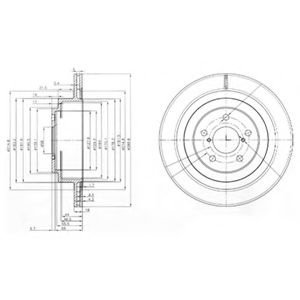 Disc frana SUBARU IMPREZA Limuzina (GD) (1999 - 2016) DELPHI BG3931 piesa NOUA