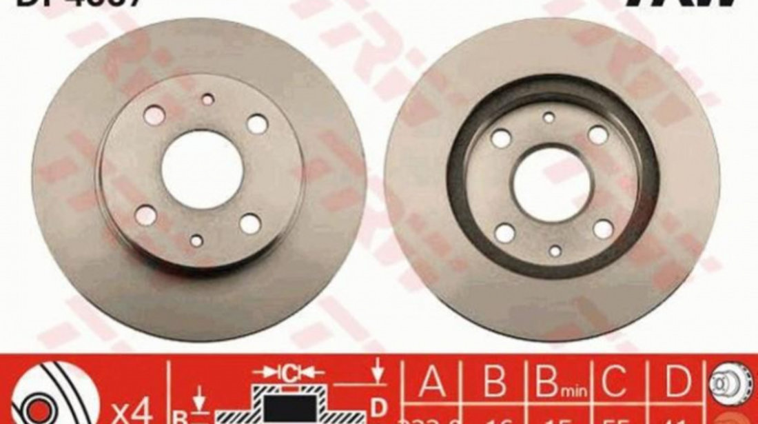 Disc frana Subaru JUSTY IV 2007-2016 #2 0986479352