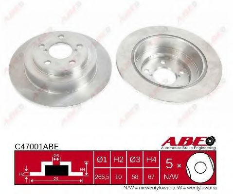 Disc frana SUBARU LEGACY III Combi (BE, BH) (1998 - 2003) ABE C47001ABE piesa NOUA