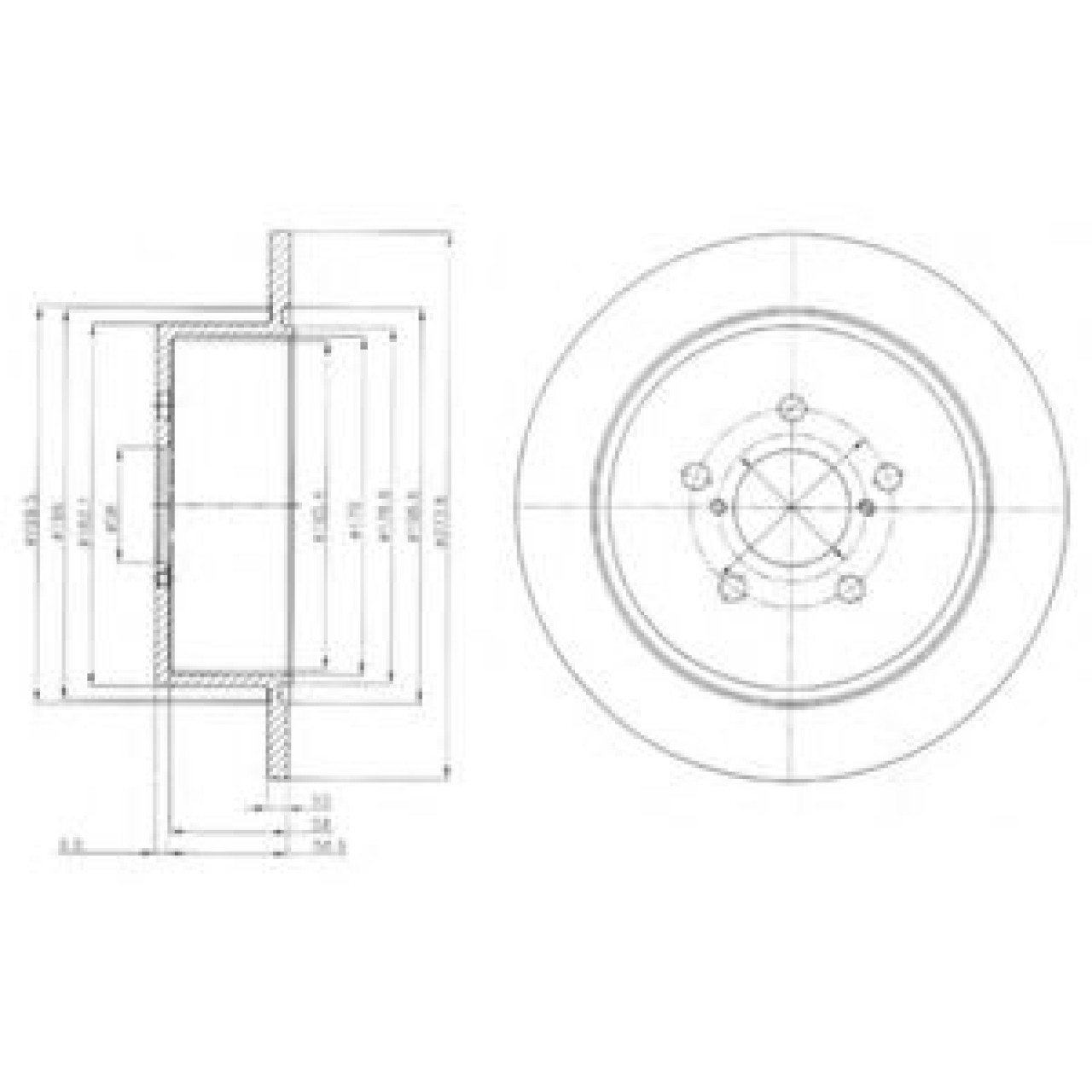 Disc frana SUBARU LEGACY IV Combi (BL, BP, B13) (2003 - 2016) DELPHI BG4129 piesa NOUA