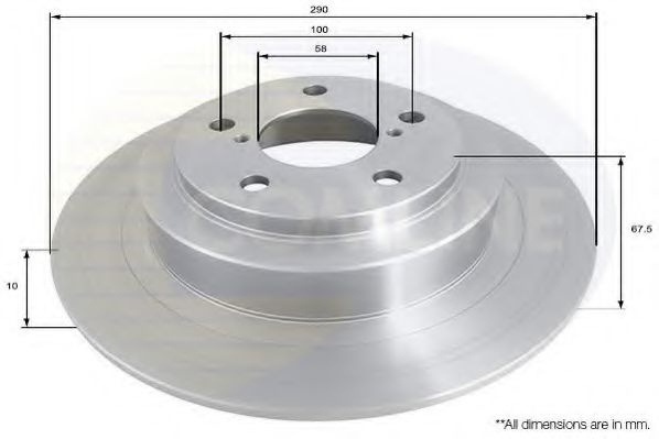 Disc frana SUBARU LEGACY IV Combi (BL, BP, B13) (2003 - 2016) COMLINE ADC0817 piesa NOUA