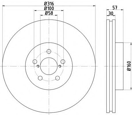 Disc frana SUBARU LEGACY V Combi (BM, BR) (2009 - 2016) TEXTAR 92236503 piesa NOUA