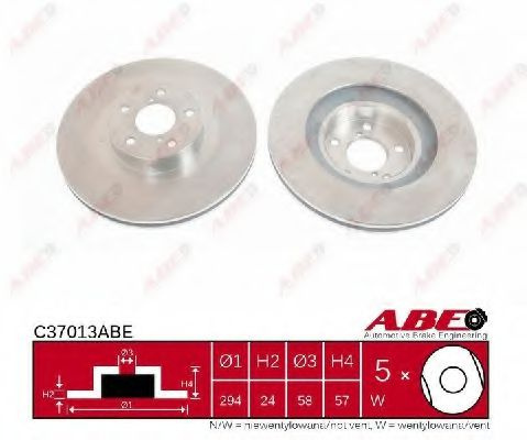 Disc frana SUBARU LEGACY V Combi (BM, BR) (2009 - 2016) ABE C37013ABE piesa NOUA
