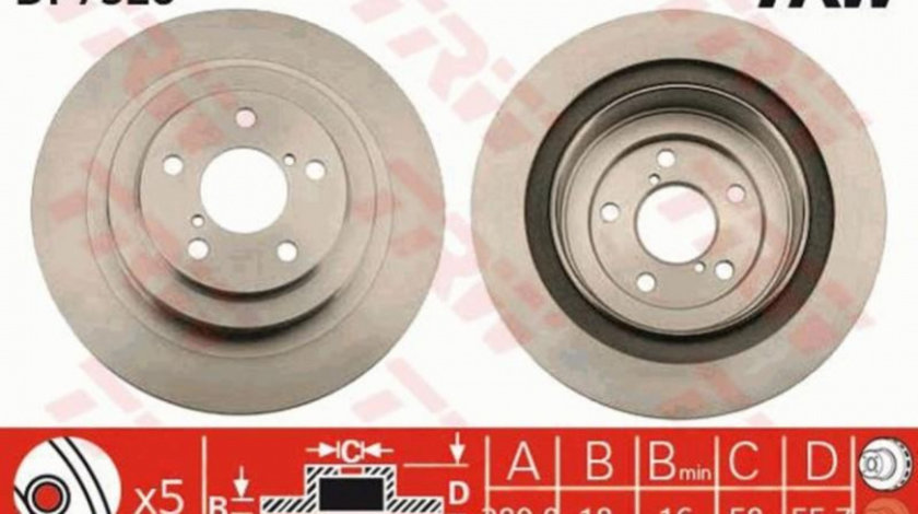 Disc frana Subaru OUTBACK (BL, BP) 2003-2009 #2 0986479T56