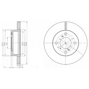 Disc frana SUZUKI ALTO (HA24) (2004 - 2009) DELPHI BG3499 piesa NOUA