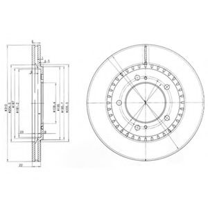 Disc frana SUZUKI GRAND VITARA I (FT) (1998 - 2005) DELPHI BG3821 piesa NOUA