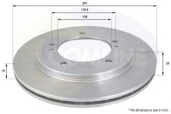 Disc frana SUZUKI GRAND VITARA I (FT) (1998 - 2005) COMLINE ADC0917V piesa NOUA