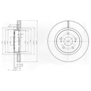 Disc frana SUZUKI GRAND VITARA II (JT) (2005 - 2016) DELPHI BG4131 piesa NOUA
