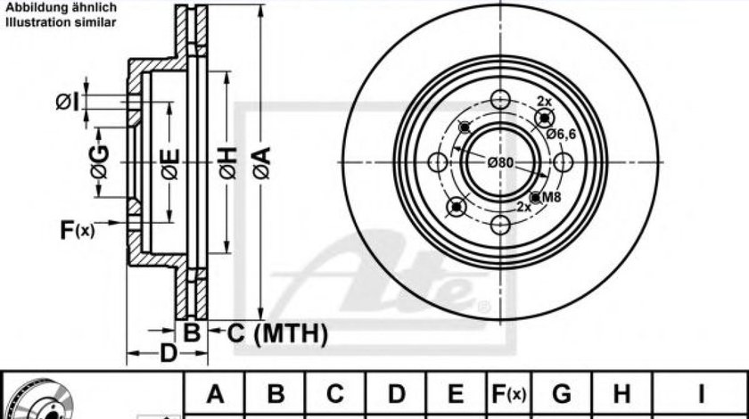 Disc frana SUZUKI IGNIS II (2003 - 2016) ATE 24.0117-0106.1 piesa NOUA