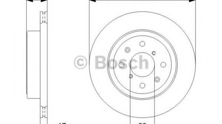 Disc frana SUZUKI IGNIS II (2003 - 2016) BOSCH 0 986 479 370 piesa NOUA