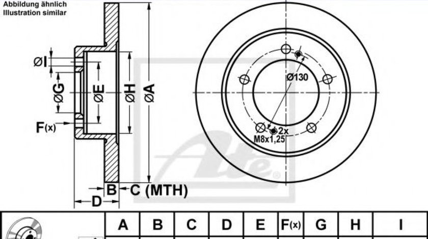 Disc frana SUZUKI JIMNY (FJ) (1998 - 2016) ATE 24.0110-0242.1 piesa NOUA