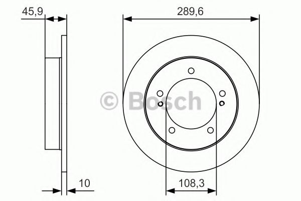 Disc frana SUZUKI JIMNY (FJ) (1998 - 2016) BOSCH 0 986 479 B09 piesa NOUA