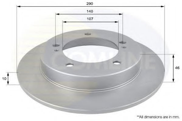 Disc frana SUZUKI JIMNY (FJ) (1998 - 2016) COMLINE ADC0902 piesa NOUA