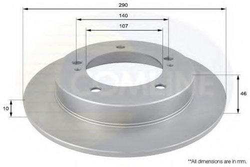 Disc frana SUZUKI JIMNY (FJ) (1998 - 2016) COMLINE ADC0902 piesa NOUA