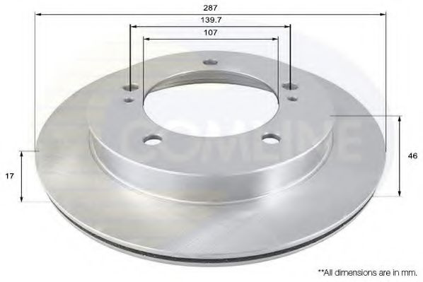 Disc frana SUZUKI JIMNY (FJ) (1998 - 2016) COMLINE ADC0907V piesa NOUA