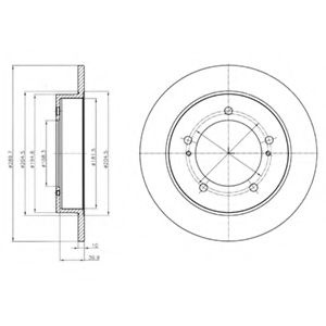 Disc frana SUZUKI JIMNY (FJ) (1998 - 2016) DELPHI BG4289 piesa NOUA