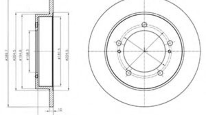 Disc frana SUZUKI JIMNY (FJ) (1998 - 2016) DELPHI BG4289 piesa NOUA