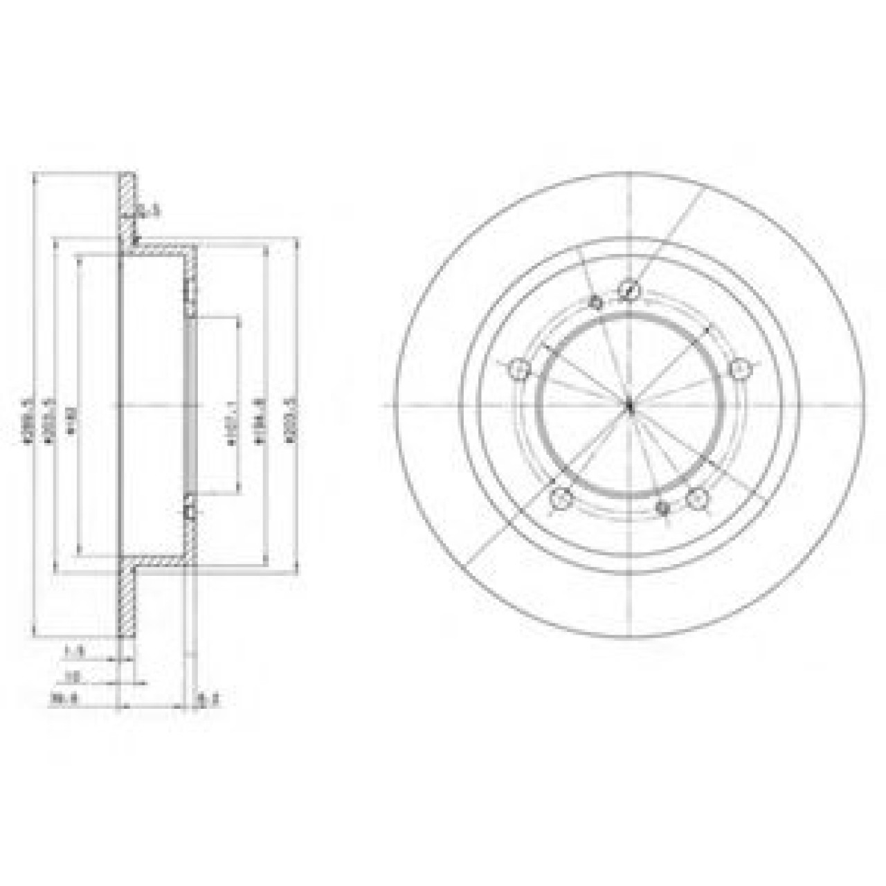 Disc frana SUZUKI JIMNY (FJ) (1998 - 2016) DELPHI BG2584 piesa NOUA