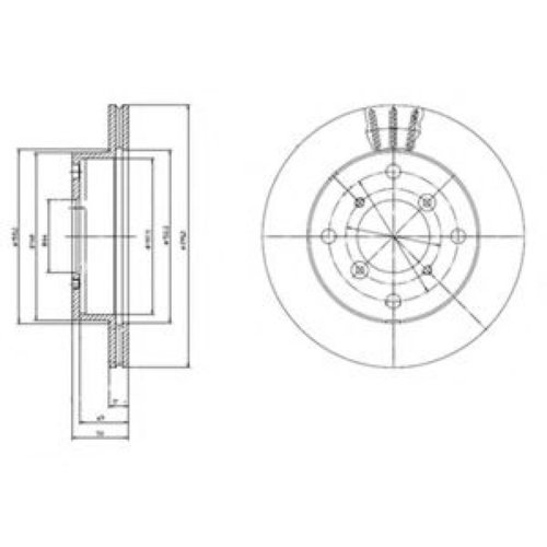Disc frana SUZUKI SWIFT II Hatchback (EA, MA) (1989 - 2005) DELPHI BG2645 piesa NOUA