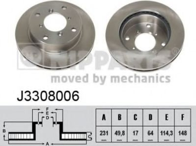 Disc frana SUZUKI SWIFT II Hatchback (EA, MA) (1989 - 2005) NIPPARTS J3308006 piesa NOUA