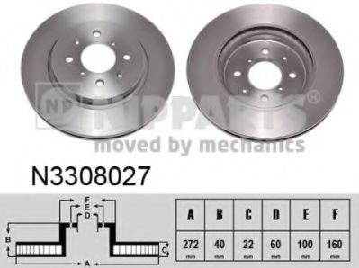 Disc frana SUZUKI SWIFT IV (FZ, NZ) (2010 - 2016) NIPPARTS N3308027 piesa NOUA