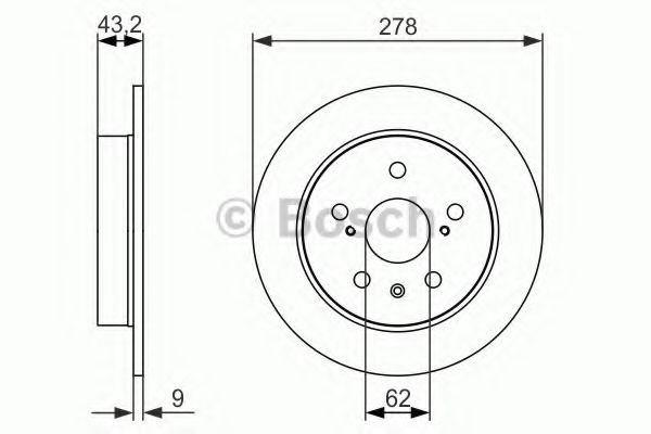 Disc frana SUZUKI SX4 (EY, GY) (2006 - 2016) BOSCH 0 986 479 047 piesa NOUA