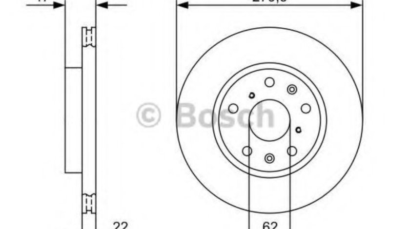 Disc frana SUZUKI SX4 (EY, GY) (2006 - 2016) BOSCH 0 986 479 403 piesa NOUA