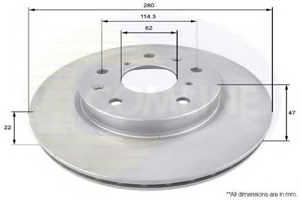 Disc frana SUZUKI SX4 (EY, GY) (2006 - 2016) COMLINE ADC1830V piesa NOUA