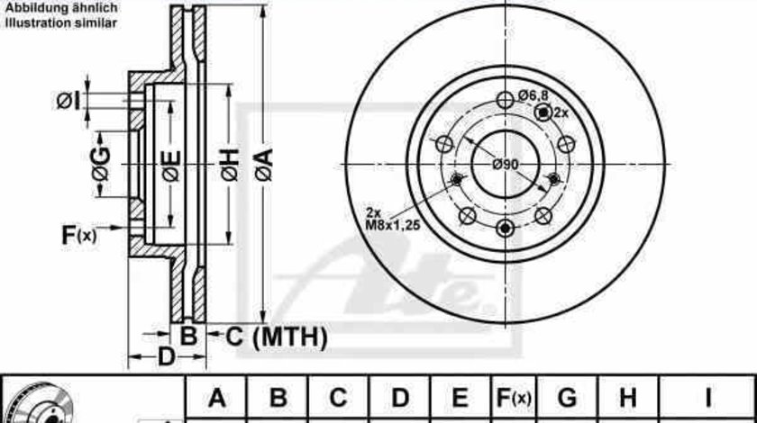 Disc frana SUZUKI SX4 EY GY ATE 24.0122-0252.1