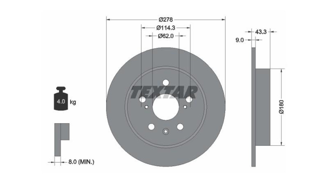 Disc frana Suzuki SX4 limuzina (GY) 2007-2016 #2 1815205223