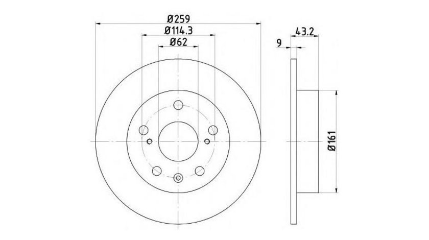 Disc frana Suzuki SX4 S-Cross 2013-2016 #2 315232