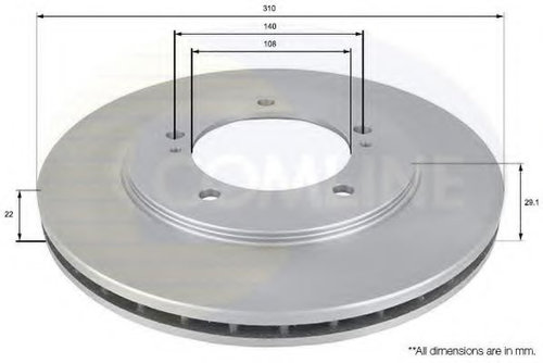 Disc frana SUZUKI VITARA Cabrio (ET, TA) (1988 - 2002) COMLINE ADC0921V piesa NOUA