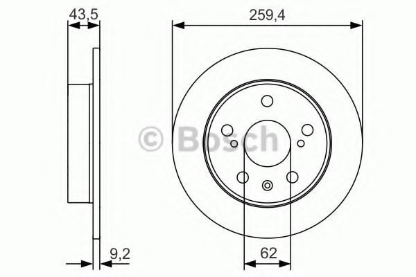 Disc frana SUZUKI VITARA (LY) (2015 - 2016) BOSCH 0 986 479 C44 piesa NOUA