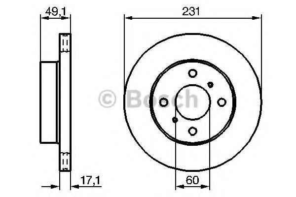 Disc frana SUZUKI WAGON R+ (EM) (1997 - 2000) BOSCH 0 986 479 241 piesa NOUA