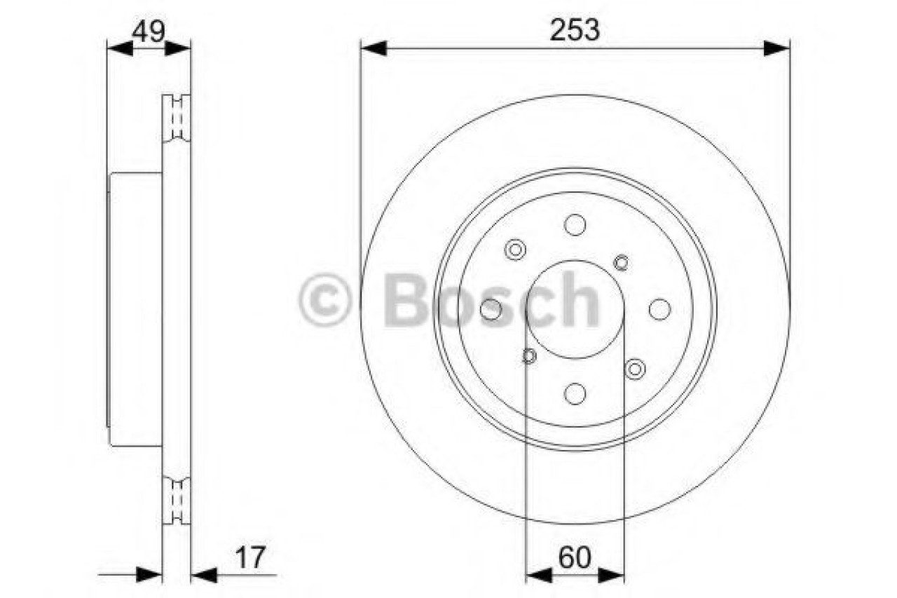 Disc frana SUZUKI WAGON R+ (MM) (2000 - 2016) BOSCH 0 986 479 370 piesa NOUA