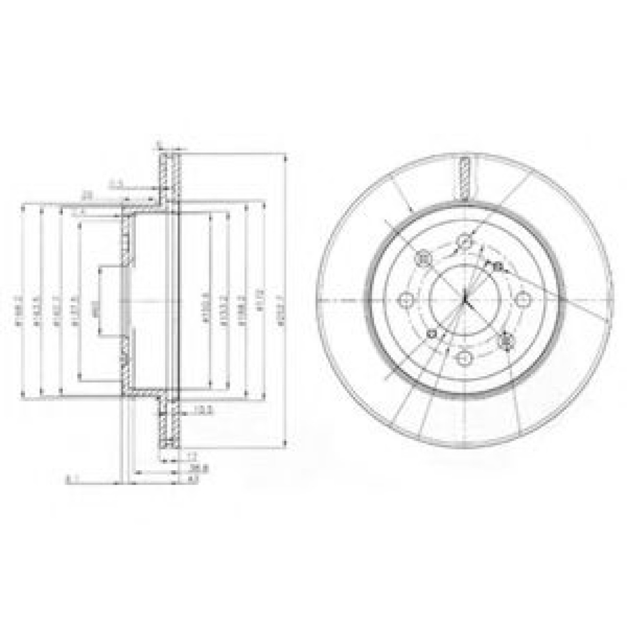 Disc frana SUZUKI WAGON R+ (MM) (2000 - 2016) DELPHI BG3884 piesa NOUA