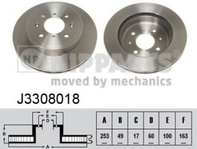 Disc frana SUZUKI WAGON R+ (MM) (2000 - 2016) NIPPARTS J3308018 piesa NOUA