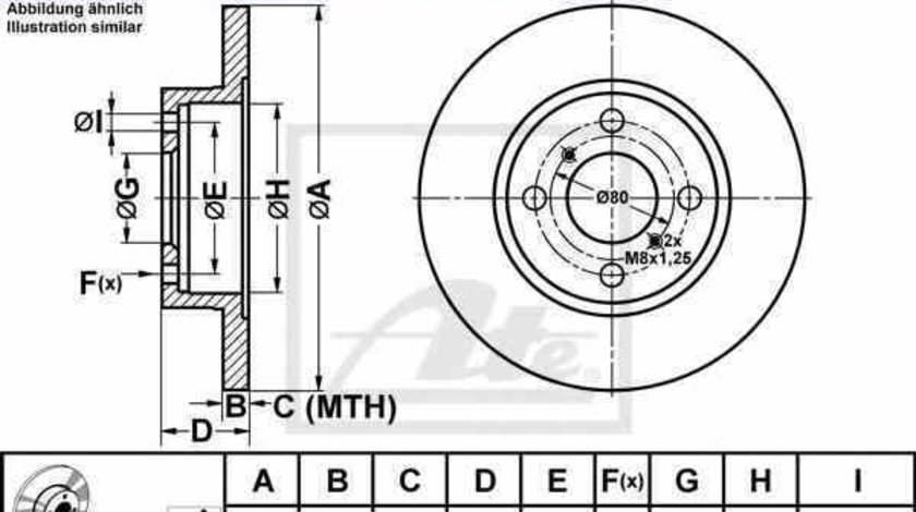 Disc frana SUZUKI WAGON R+ MM ATE 24.0112-0153.1